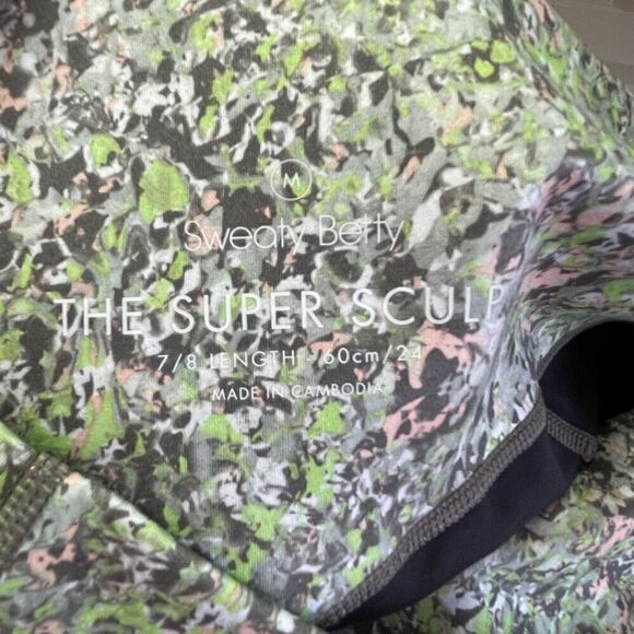 Sweaty Betty Green Alert Pebble The Super Sculpt Full Length Leggings Medium - Picture 6 of 7